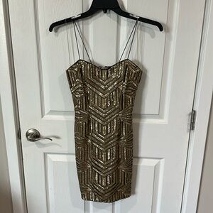 Aidan Maddox beaded mini dressed